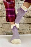 Laundry B Terry & Wool Luxury Socks Pinstripe Amethyst =